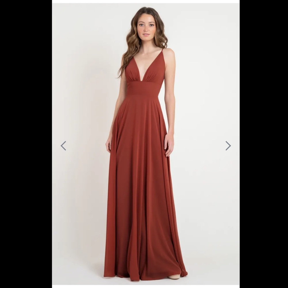 Jenny Yoo Brady dress in rust